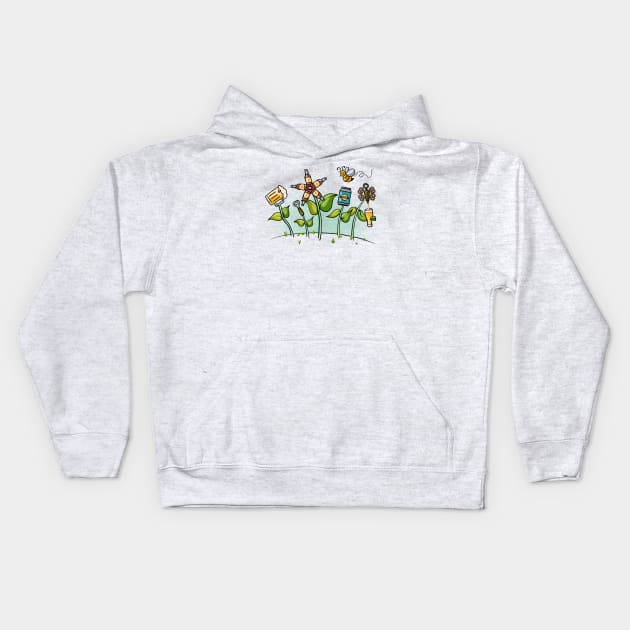 Beer Garden Kids Hoodie by ACraigL